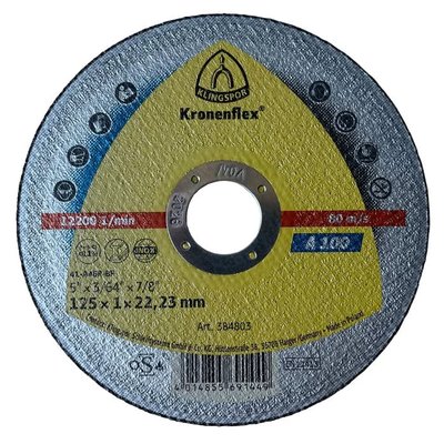Відрізний круг Klingspor А100 Extra Inox (125х1х22.23 мм) 384803 фото