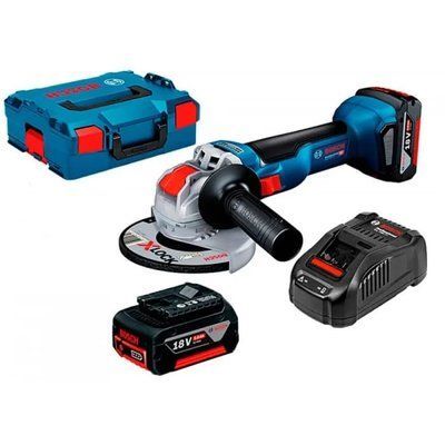 Кутова шліфмашина акум. 125 мм 18В GWX 2х 5Ah BOSCH 06017B0102 фото