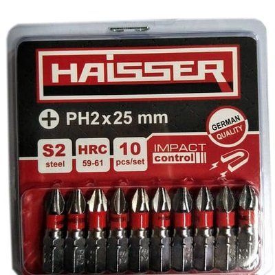 Біта - PH1 х 25мм, набір 10шт., блістер (HAISSER) 2712718 фото