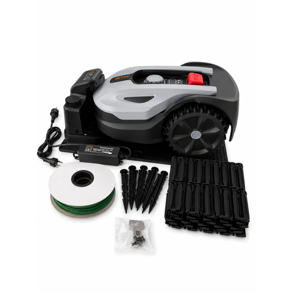 Газонокосарка-робот GTM RLM600/18W 600 кв.м із зарядною станцією та комплектом для встановлення (RLM600/18W) 84173 фото